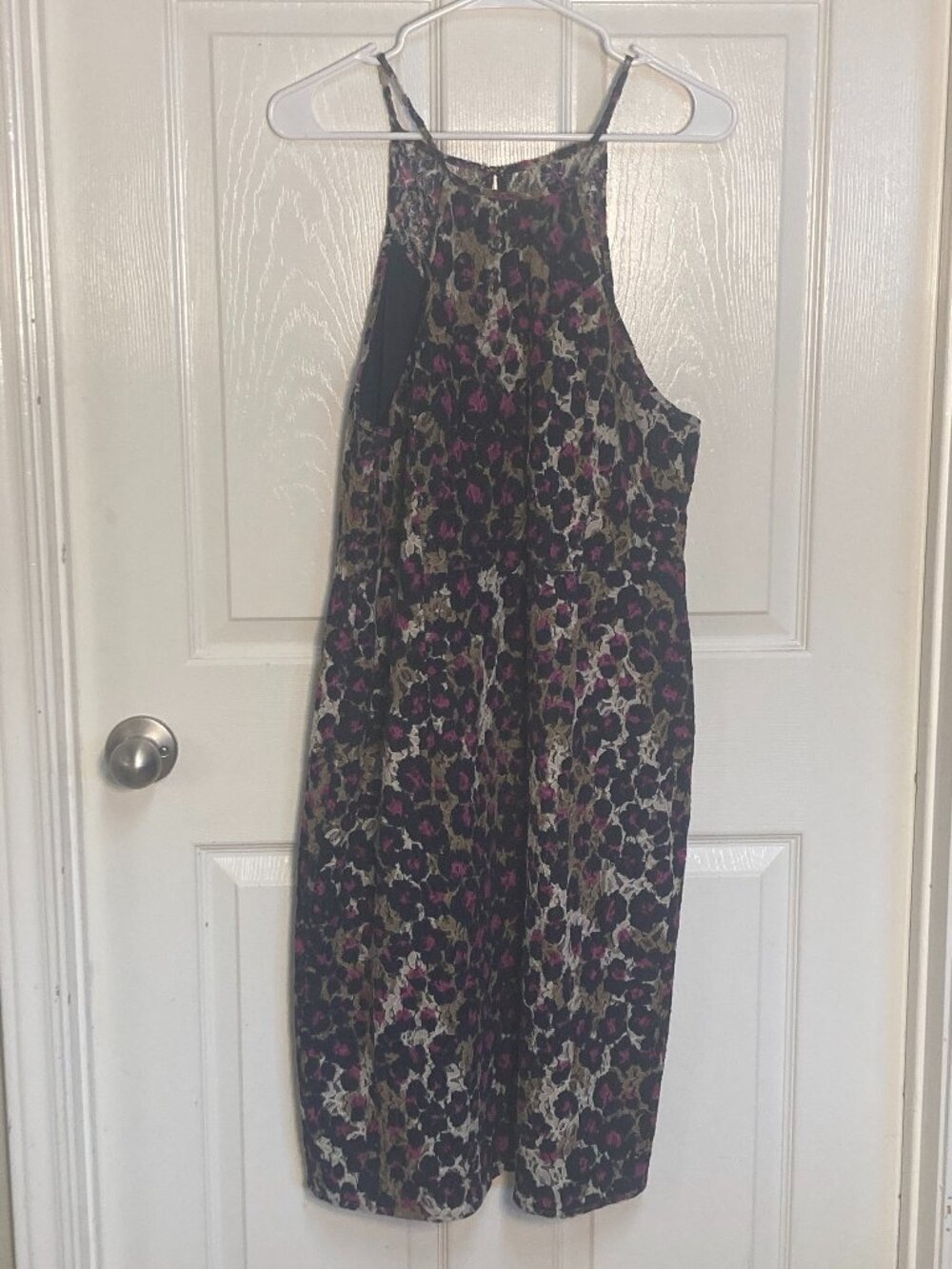 Women's dress by Trina Trina Turk purple/blue floral no size tag guessing medium